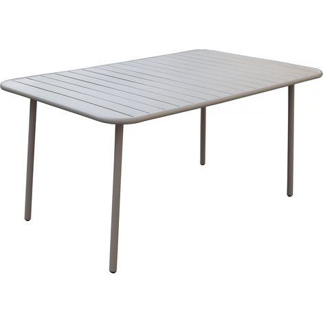 Tavolo da giardino in metallo "Bilbao" - 150 x 90 x 71 cm - Tortora