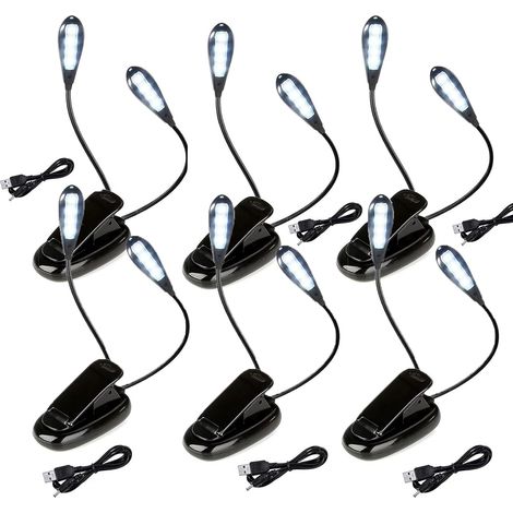 KINGCOO Lampe de Lecture, 8LED Mini Flexible Liseuse Pupitre (1/5)