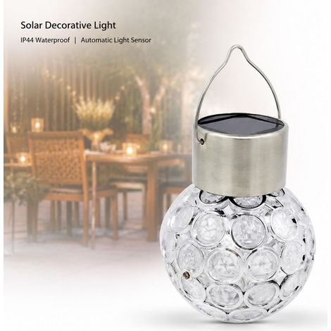 Toivize-Lampe Solaire - 8x8x10.5cm - PVC Multicolore - Design Ajouré Étanche IP44 pour Jardin Terrasse Cour Extérieure Déco Lumière (1/4)
