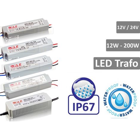 LED Trafo 60W 5A 12V Netzteil IP67 Wasserdicht Transformator Treiber für LED Leuchtmittel Beleuchtung (1/2)