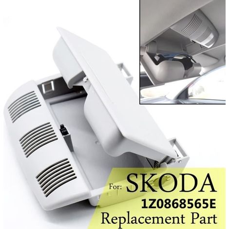 Boîte de rangement lunettes - Skoda - Octavia A5 - Plastique ABS - Gris - 2004-2012 (1/4)