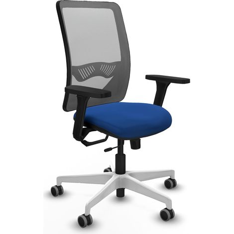 Bürostuhl piqueras y crespo Zulema blau Kunstleder weißer Rahmen (1/2)