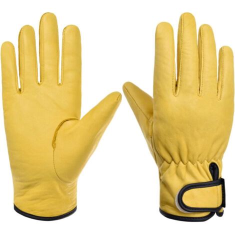Gants de travail en cuir résistants aux épines - Pour le travail et le jardinage - Pour homme et femme (1/4)