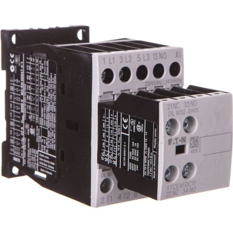 Contactor de potencia 7A 3P 230V CA 2Z 1R DILM7-21 (230V50HZ,240V60HZ) 276620