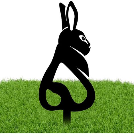 Silhouette dekorative Kaninchenhof Dekorationen für den