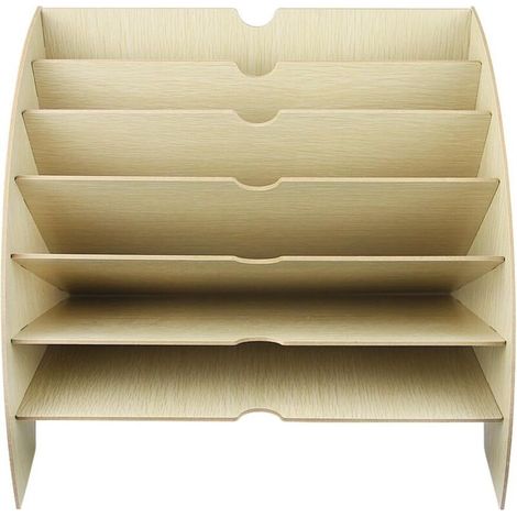 Organisateur de Fichiers, Trieur en Bois Classement Papier Bureau Rangement pour Papier A4, Magazine et Document(36.5 28 28cm) (1/4)