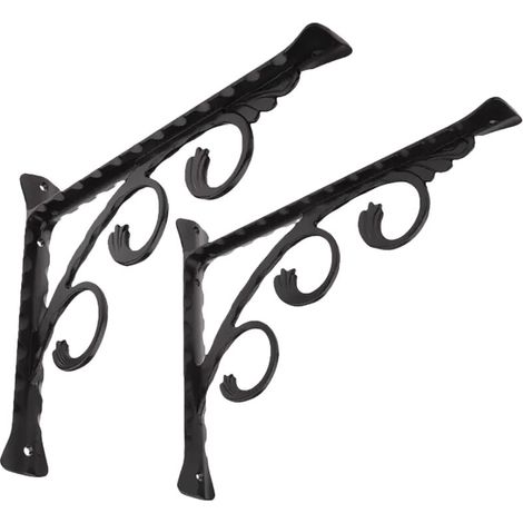 2 supports d'angle muraux multifonctionnels en L pour étagères, supports décoratifs pour étagères, supports muraux S (1/5)