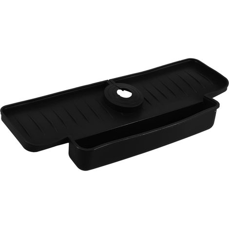 Tapis D'évier Cuisine en Silicone Noir Anti-éclaboussures (1/5)
