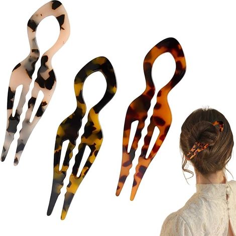 Ensemble de 3 barrettes françaises  Accessoires élégants pour cheveux épais ou fins  Barrettes françaises rouge clair, noires et kaki (1/5)