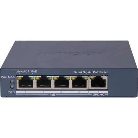 Hikvision Switch Gigabit Poe Repeater 4 X Gigabit Poe Port (Output), 1 X Gigabit Poe Port (Input)
