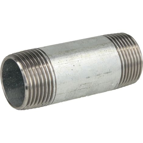 Nipple double galvanisé 1'' x 80 mm