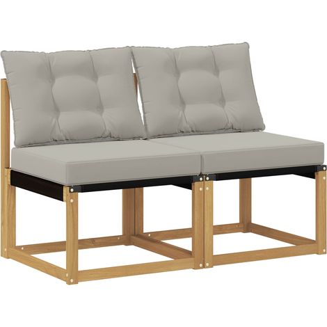 2 Stück Outdoor Mittelsofa vidaXL