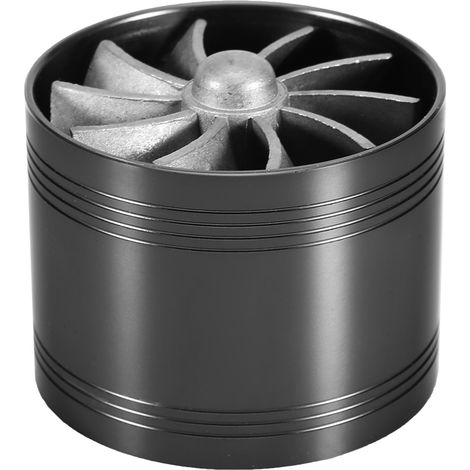 Prise d'air turbo 64mm noir pour voiture, turbine ventilateur unique, économiseur de carburant, superchargeur essence (1/5)
