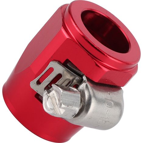 Raccord de finition de durite en alliage d'aluminium AN6, connecteur pour tuyaux de carburant, huile, diesel, gaz, air et eau, couleur rouge, 6 pièces (1/5)