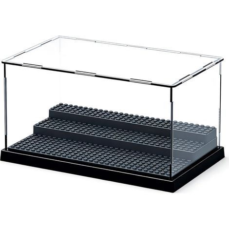 Vitrine en Acrylique 25.5×15.5×13.9 cm, 3 Couches Empilable Vitrine Figurine Collection Anti-Poussière Boite Plexiglass Transparent, pour Mini Maquette Jouet Briques de Construction (1/5)