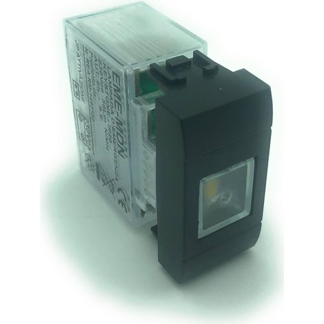 LED-Notleuchte 1 Keystone Modul 50Lm 1W Mit Adapter Bticino LivingLight International Anthrazit