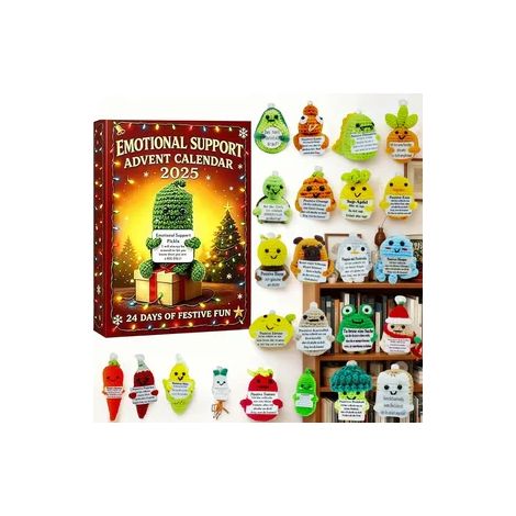 Calendrier de l'Avent Émotionnel 2026, Calendrier de Noël de 24 Jours avec 24 Outils de Soutien Émotionnel Uniques, Design Acrylique 2D pour les Personnes Aimées de Tous Âges