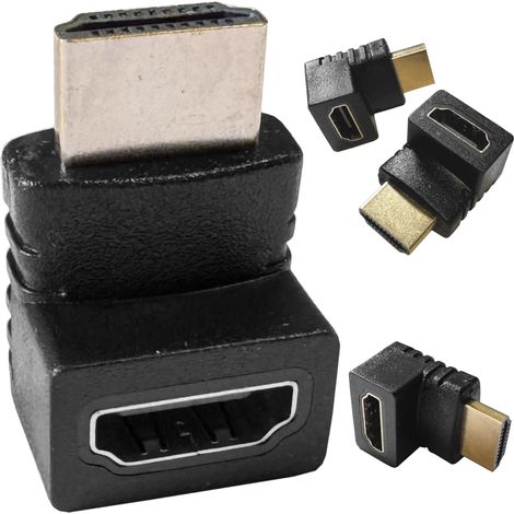 Adaptateur HDMI femelle 90° - HDMI mâle 270° (1/4)