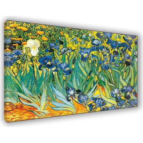 Lupia - Quadro su Tela il Meglio dell'Arte, 45x75 cm IRIS - VAN GOGH, Riproduzione d'Arte su Tela, Montato su Telaio in Legno 3 cm, Made in Italy (1/4)