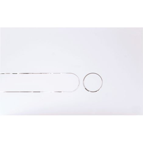 Oli  Bouton de chasse d'eau 9413 - Blanc - Résistant aux rayures - Compatible WC suspendu