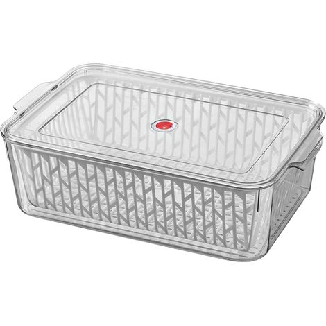 Boîte De Rangement Réfrigérateur - Boîte À Égouttage Pour Légumes Et Fruits - Boîte Hermetique Alimentaire - 1 Pièce - 23,5 X 15,5 X 10 Cm (1/2)