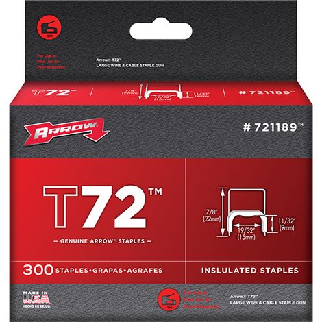 Arrow A721189 T72 Clear Insulated Staples 9 x 15mm (Box 300) ARR721189 (1/2)