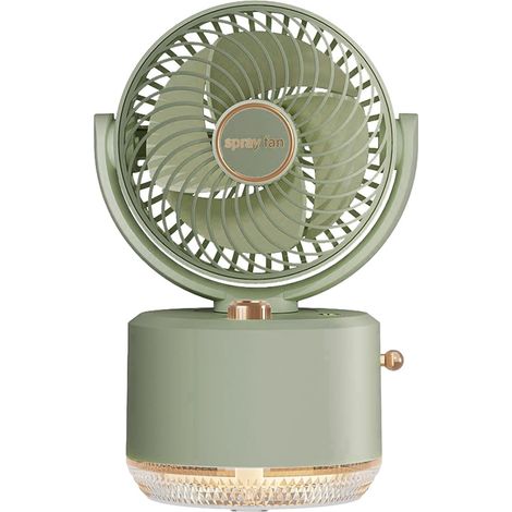 Ventilador atomizador: perfecto para uso en interiores y exteriores, tanto en casa como en la oficina (verde, 1 unidad, 151223 cm). (1/5)
