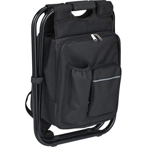 Silla de camping plegable negra