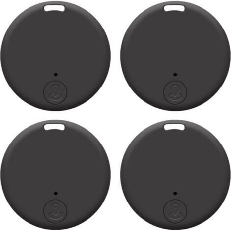 4 Pièces Traceur GPS Bluetooth 2-en-1 pour Enfants et Animaux - Anti-Perte - Noir