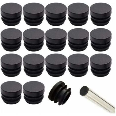 16mm Bouchon de Chaise 32 pièces Embout pour Chaise Bouchon en Plastique Rond Embout Bouchons pour Tube de Chaise Bouchon Pied de Chasie Pied de Chaise Protection