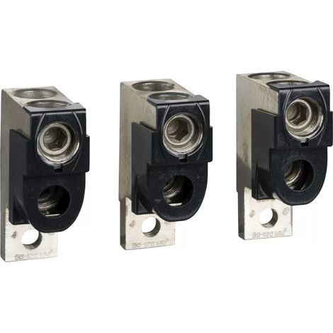 Schneider LV429218 ComPacT NSX250 - 3 Klemmen für 2 Kabel 50 bis 120mm2 und Phasentrenner (1/2)