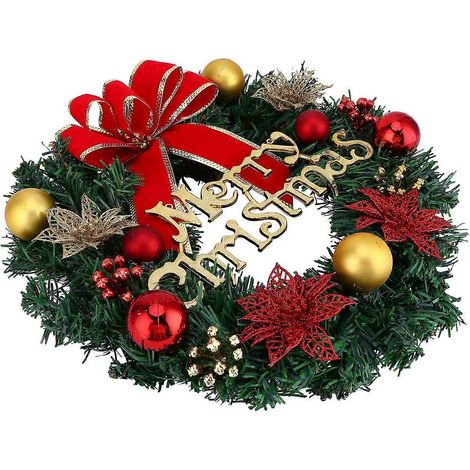 Couronne de Noël, guirlande décorative avec pomme de pin pour la décoration (1/5)