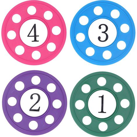 4 pièces Jouets de Plongée Ronds, Jeu de Lancer avec Grands Chiffres pour Entraînement de Nage, Jouet pour Piscine qui Coule (1/5)