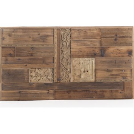 Kopfteil aus recyceltem Naturholz, 110 x 60 cm (1/4)