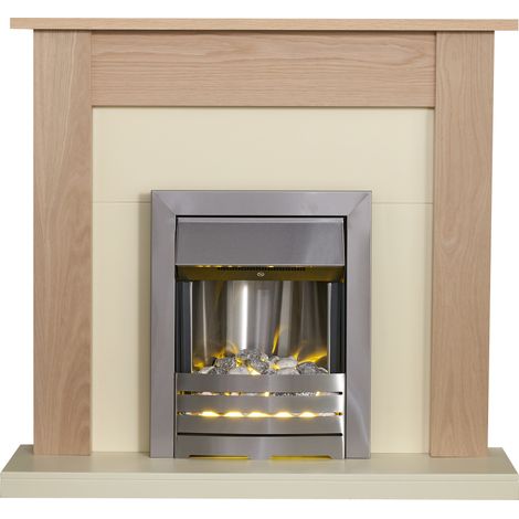 Adam Southwold Oak Cream Surround Fireplace Stove Fire Heater Heating Suite