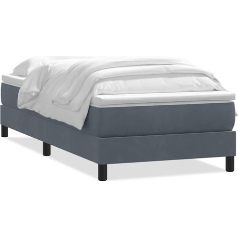 Maison Exclusive - Boxspringbett mit Matratze Dunkelgrau 80x210 c