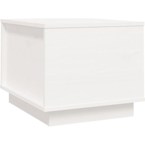 Tavolino da caffè dal design moderno con piano sollevabile 40 x 50 x 35 cm in legno massello di pino bianco DEC037866