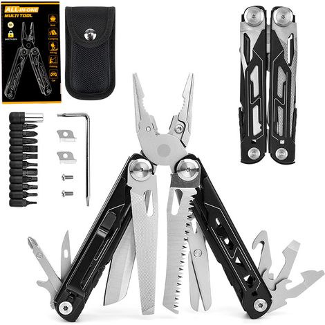 Pince pliante multifonctionnelle 17 en 1 pour le camping tactique et la survie en extérieur (1/3)