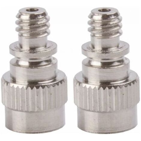 2x raccord de pompe embout de gonflage universel Schrader vers Dunlop Chambre à air connecteur Adaptateur Pneu compresseur vélo voiture ballon piscine matelas gonflable (1/2)
