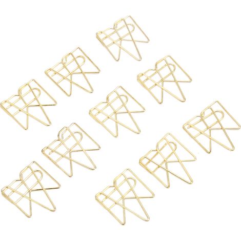 100 trombones en métal en forme de couronne, multifonctionnels, traités par électroplacage antirouille, antidérapants, mignons et amusants. (1/5)