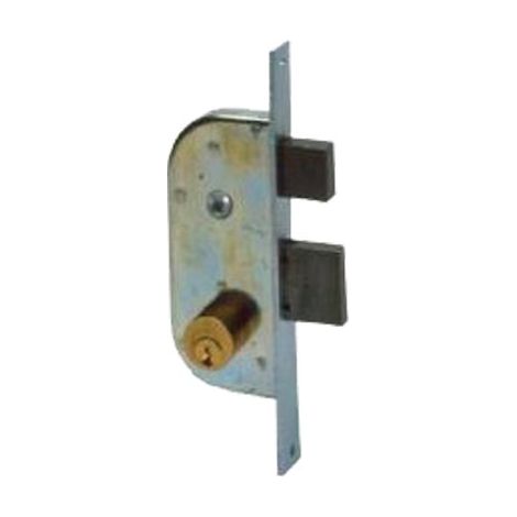 SERRATURA CANCELLO INFILARE 42510 CISA - B.Q ZINC F.MM 22 C.TONDO M2+SCR+Q8 E.MM 50- 2 pezzi