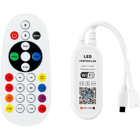 RGB-LED-Controller Tuya App + Fernbedienung 12-24VDC IP20