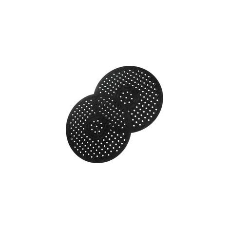 Tapis d'Égouttage en Caoutchouc Rond 2 Pièces pour Évier et Plan de Travail la Cuisine Séchage Rapide Noir Pliable et Léger