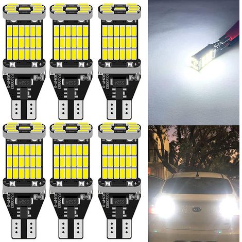 Feux Stop 6 Pièces Ampoules LED 45 Puces Jaune 12V-18V Sans Polarité Canbus Anti-Erreur pour Feux de Freinage Centraux Auto (1/5)