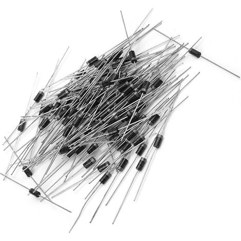 100pcs Diode Redresseur 1N4007 1A 1000V pour Circuits Électroniques Haute Tension (1/5)
