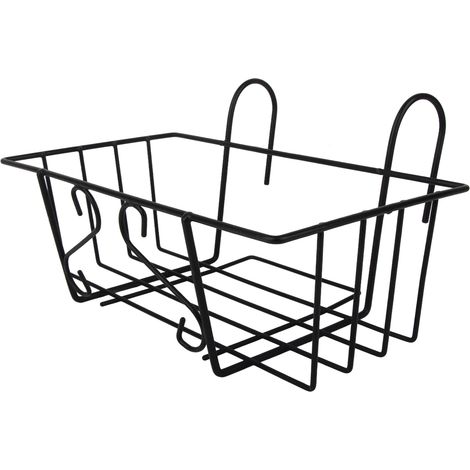 Support rectangulaire pour pots de fleurs, porte-plantes pour balcon ou rambarde. (1/5)