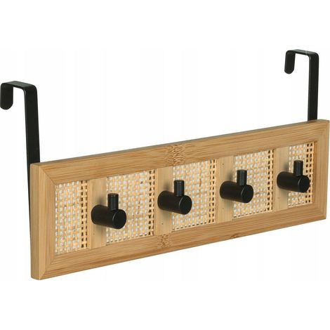 Wenko Allegre porta asciugamani nero beige 33x14 cm