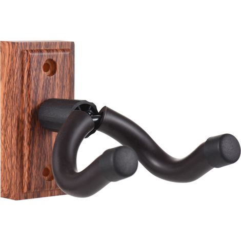 Soporte de pared para guitarra, metal negro macizo, apto para todos los tamaños (negro)