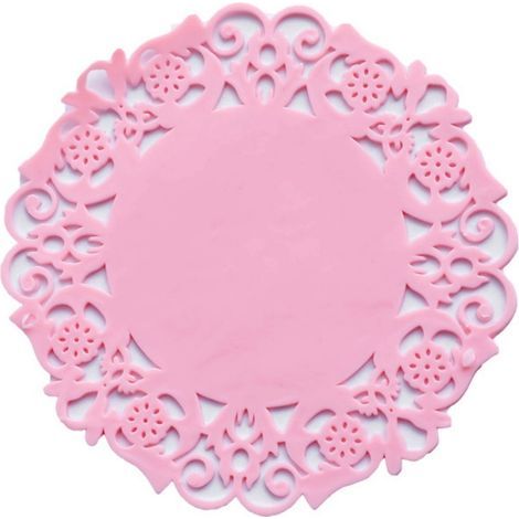 50 round decorative napkins, lilac pink, 9 cm (1/5)