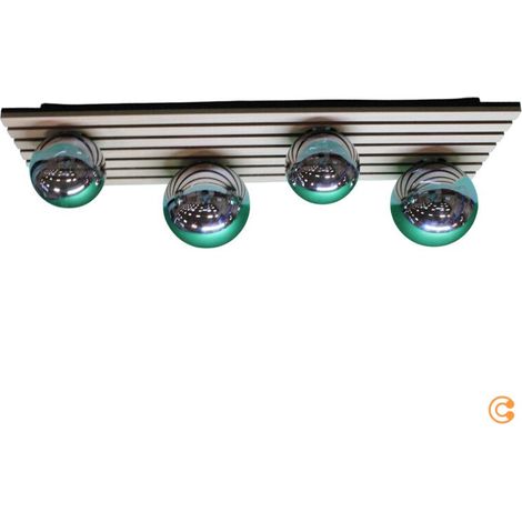 [NEUWERTIG] B-Ware JUST LIGHT Deckenleuchte Deckenlampe Green Stika Holz Glas rauchgrau G9 LED (1/2)